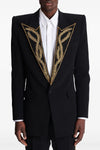 single-breasted hourglass blazer in viscose crêpe