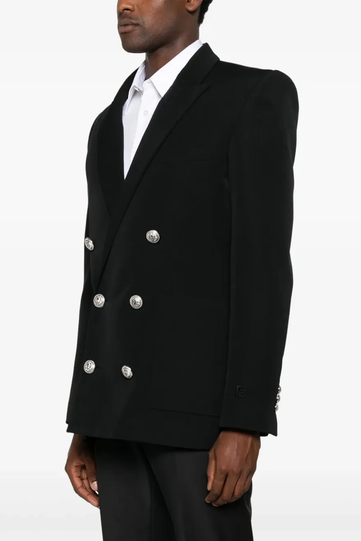 BALMAIN 50 double-breasted grain de poudre blazer