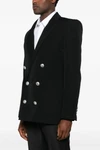 double-breasted grain de poudre blazer