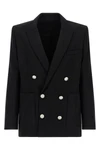 double-breasted grain de poudre blazer