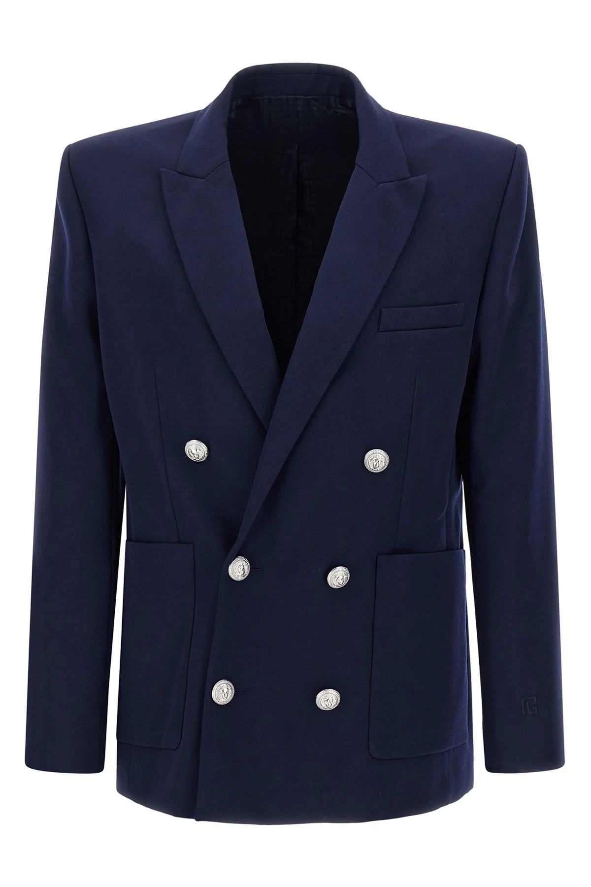 BALMAIN 50 double-breasted grain de poudre blazer