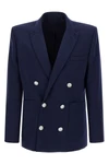 double-breasted grain de poudre blazer