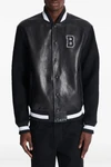varsity leather bomber jacket