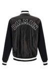varsity leather bomber jacket