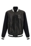 varsity leather bomber jacket