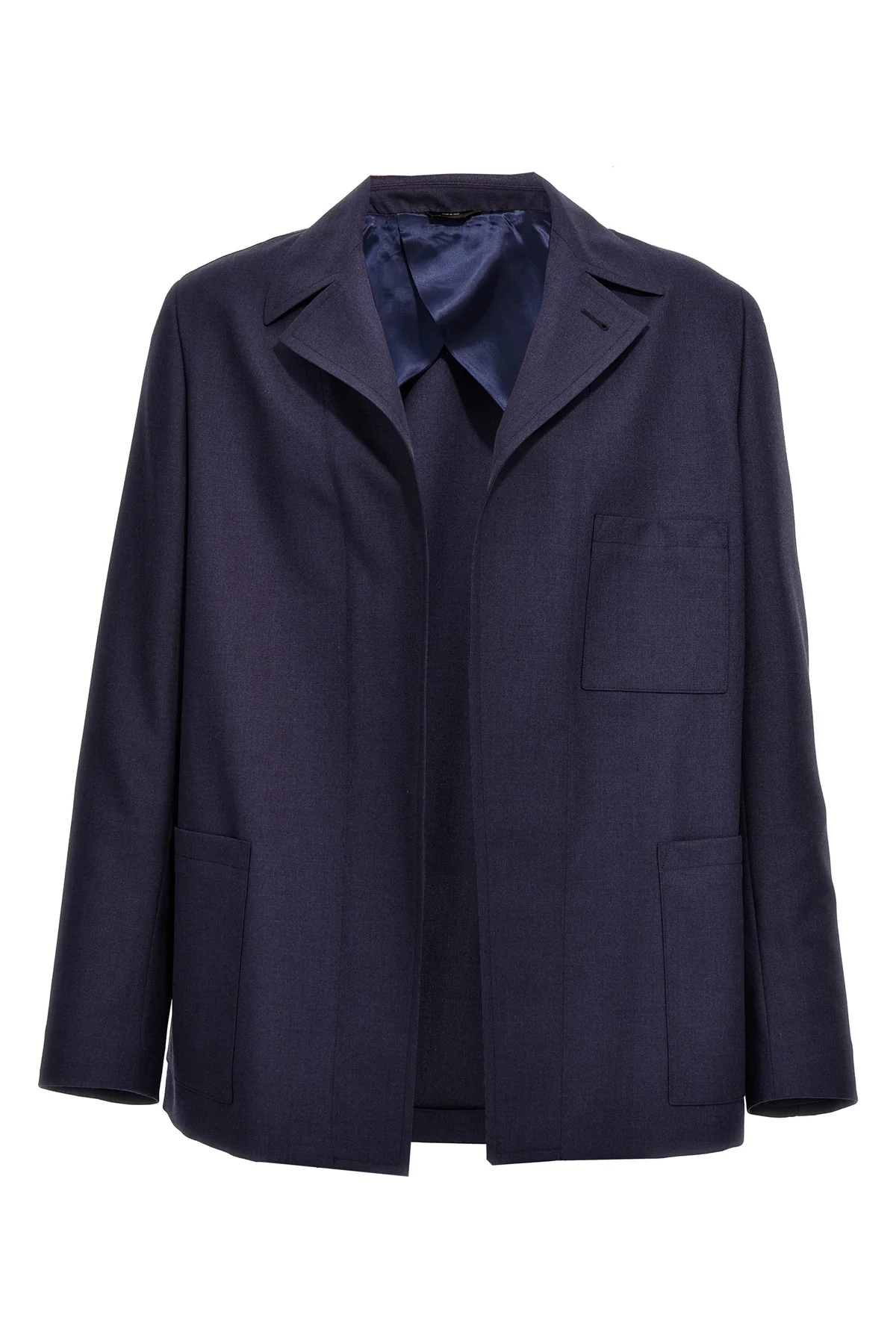 single-breasted wool jacket