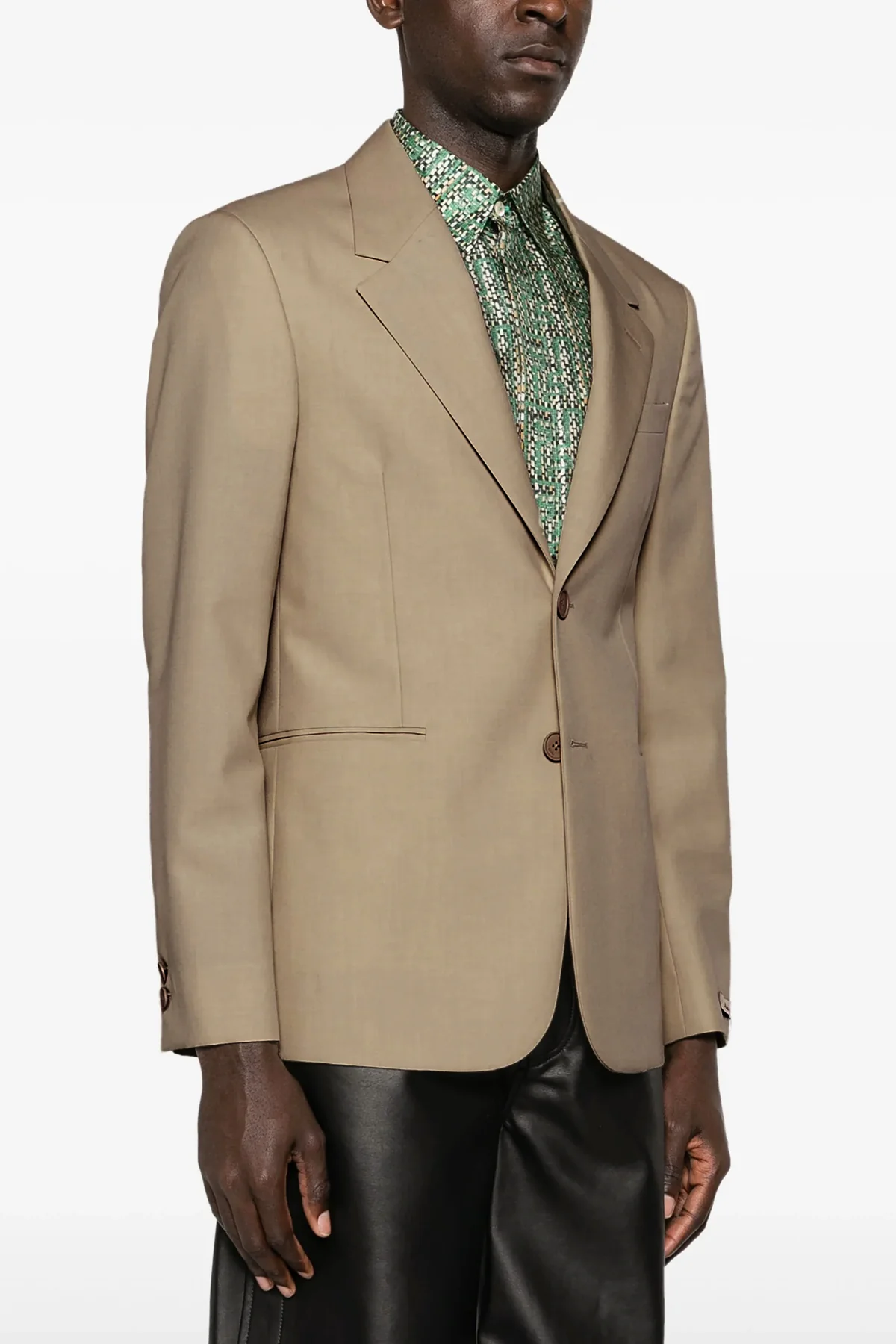 FENDI 46 single-breasted wool blazer