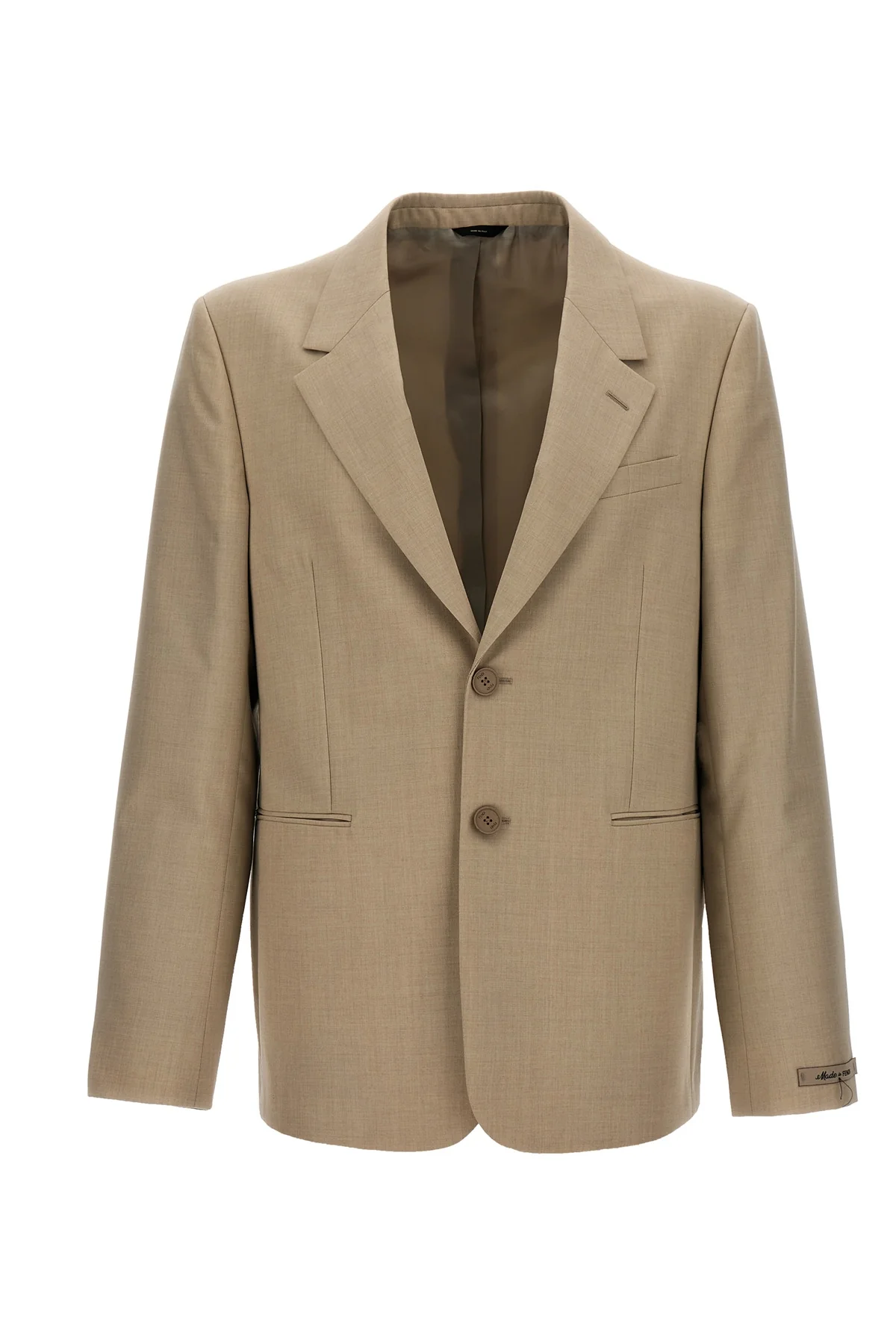 single-breasted wool blazer