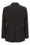 single-breasted wool crêpe blazer