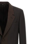 single-breasted wool crêpe blazer