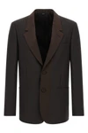 single-breasted wool crêpe blazer