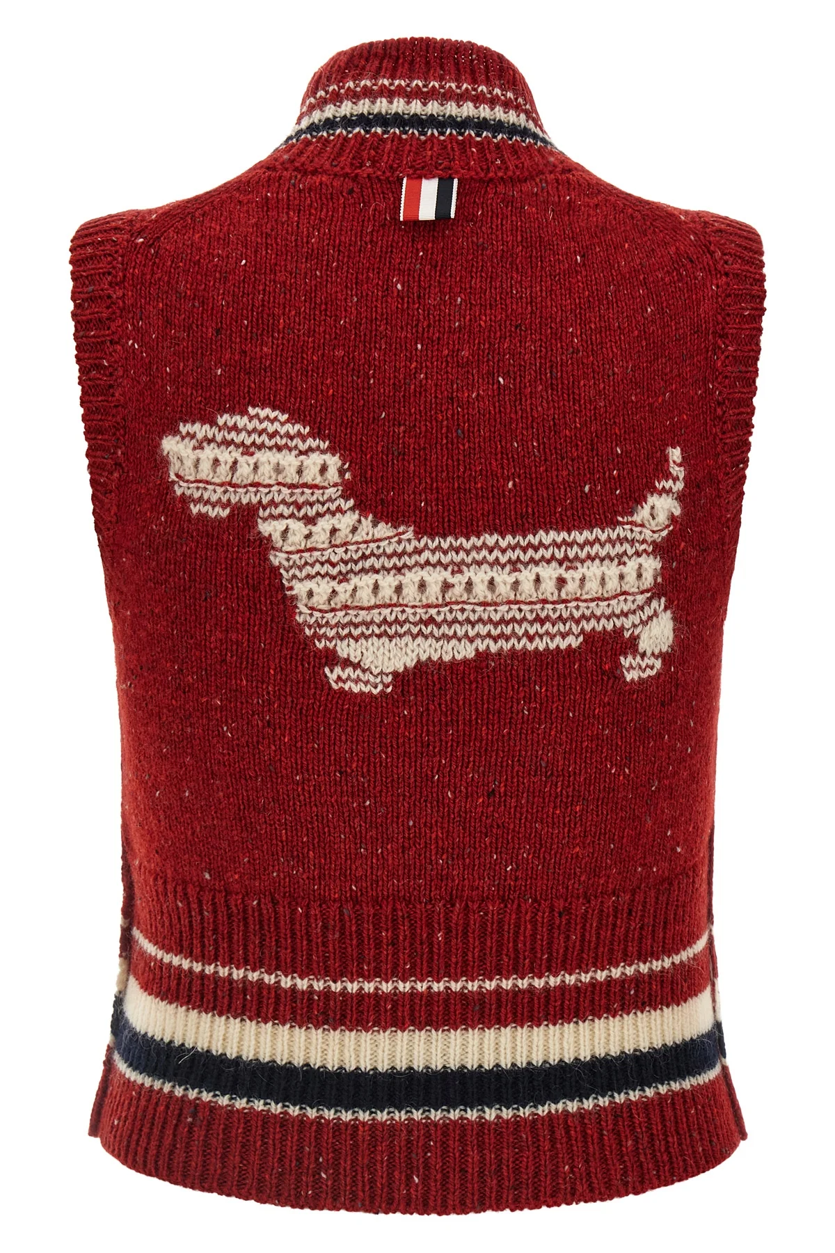 the thom browne vest defines a new perspective on knitwear through a structured
