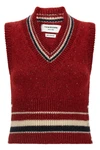 the thom browne vest defines a new perspective on knitwear through a structured