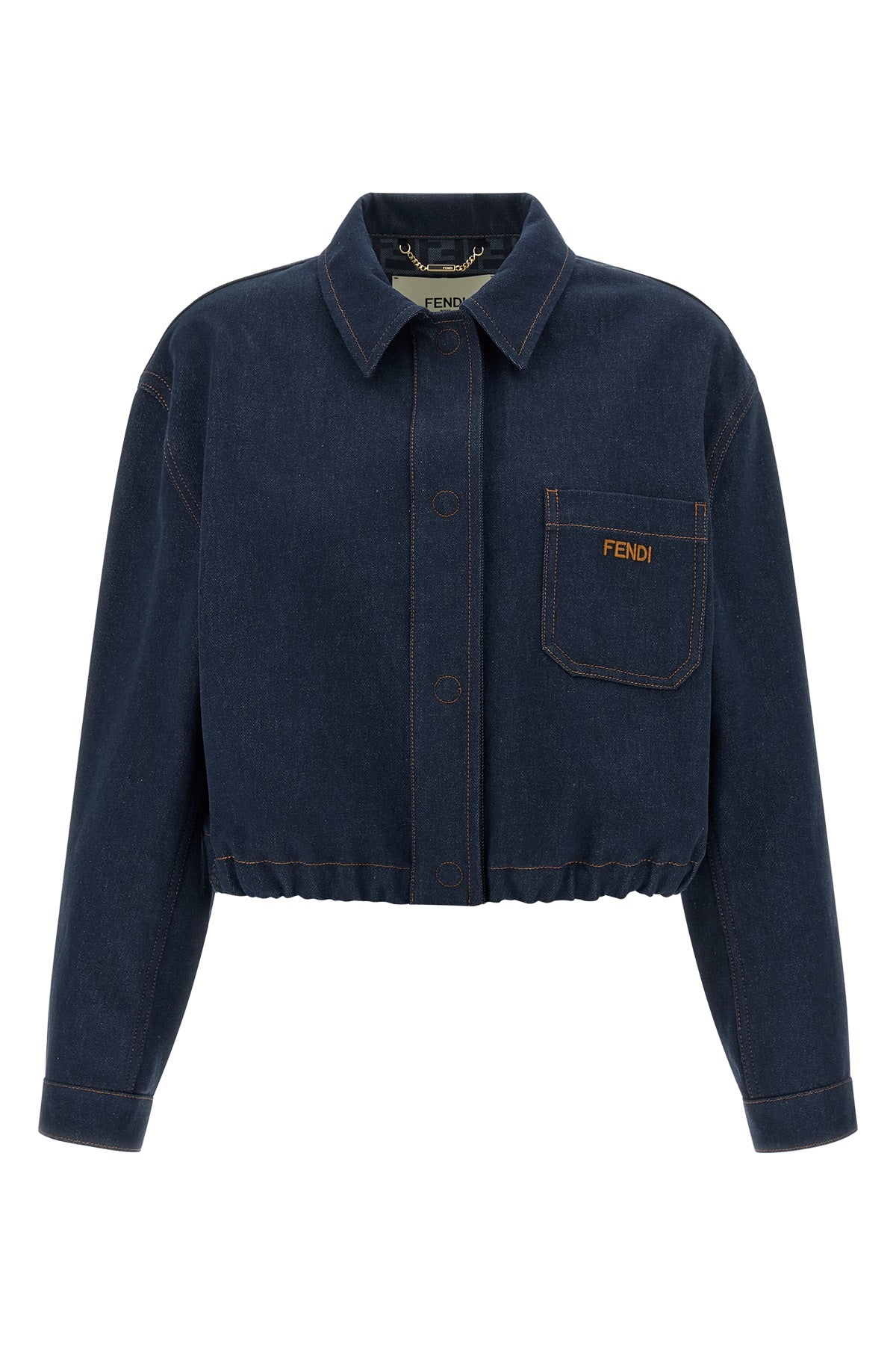 FENDI 38 ff reverse cotton denim jacket