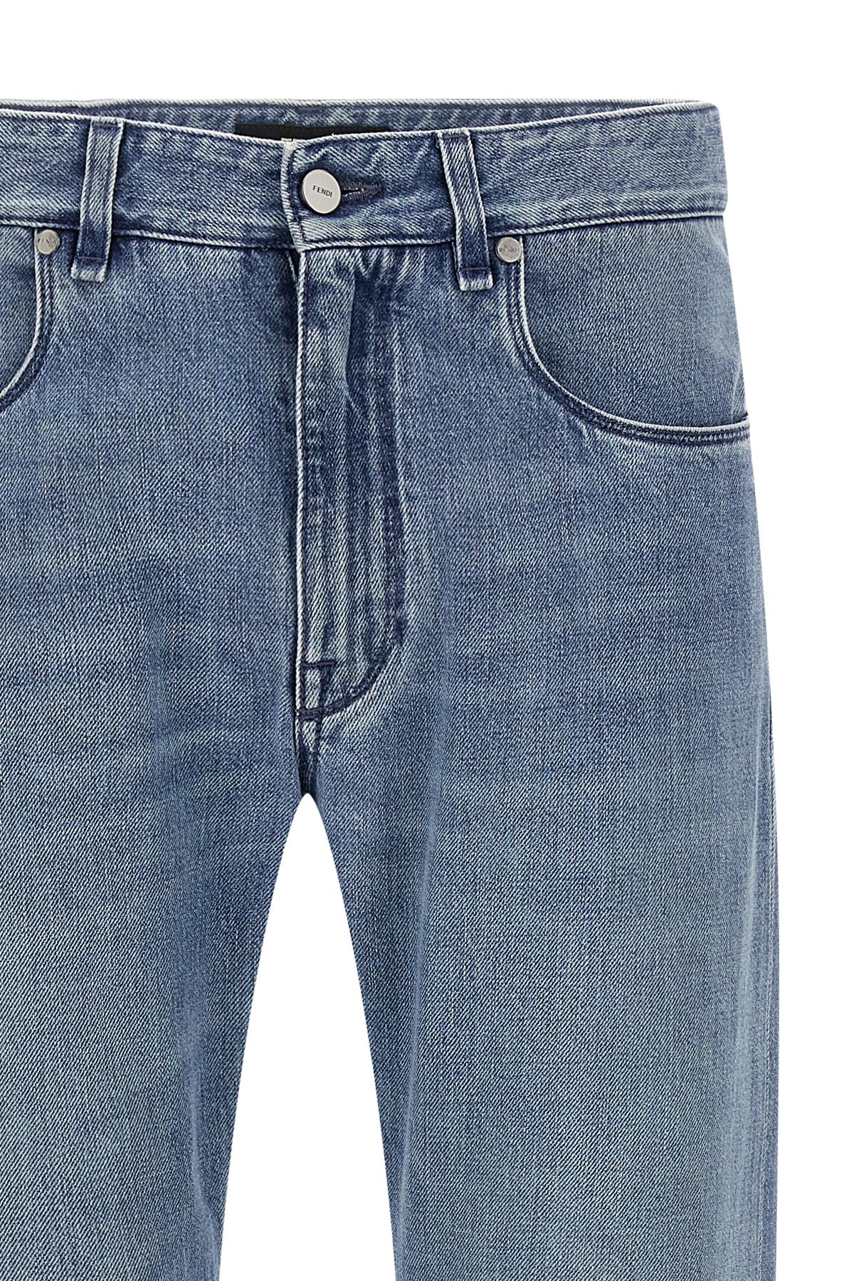 stonewashed cotton denim jeans