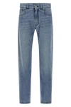 stonewashed cotton denim jeans