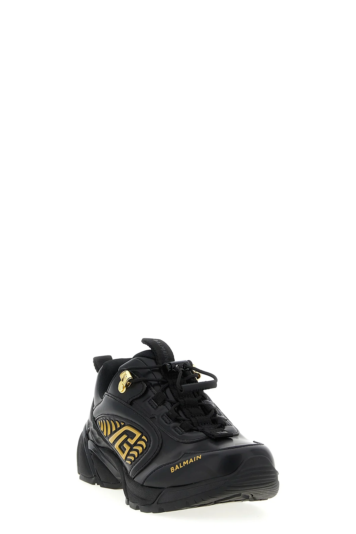 BALMAIN 40 cosmic dust sneakers in glacé leather and technical materials