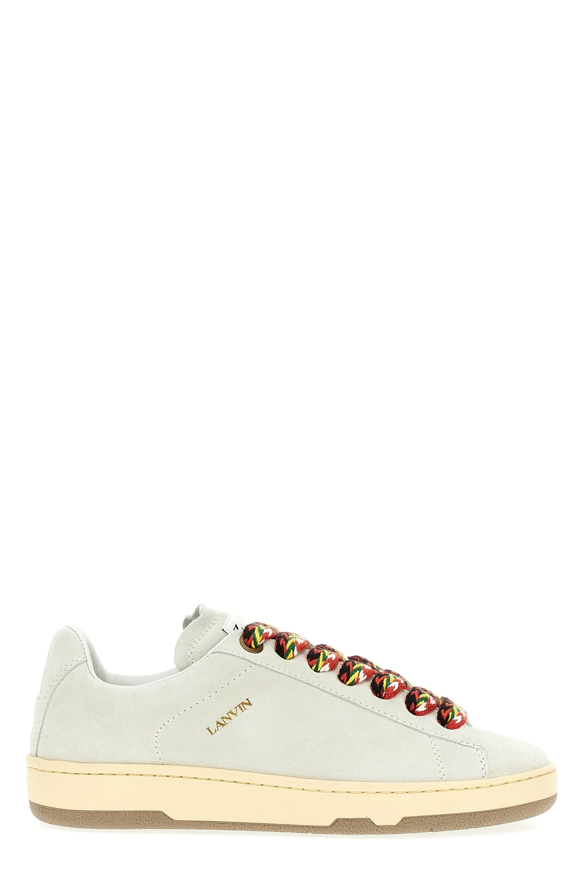 LANVIN 40 lite curb leather lace-up sneakers