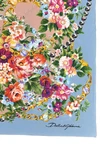 mazzolini di fiori print silk twill scarf