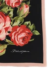 bouquet rose print silk twill scarf