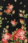 bouquet rose print silk twill scarf