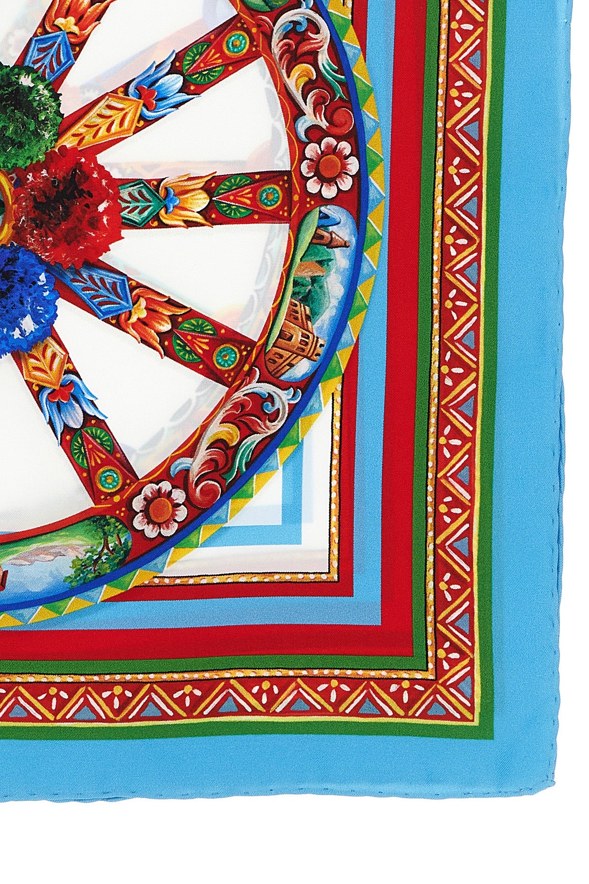 DOLCE amp; GABBANA OS carretto print silk twill scarf