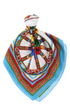 carretto print silk twill scarf