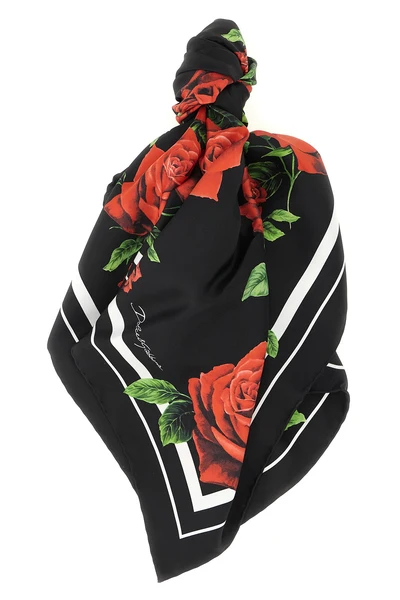 the dolce  gabbana scarf in pure twill silk defines the aesthetics of the brand
