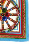 carretto print silk twill scarf