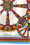 carretto print silk twill scarf