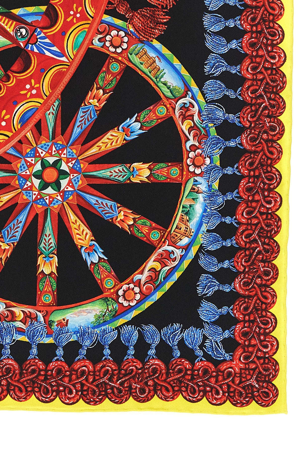 DOLCE amp; GABBANA OS carretto print silk twill scarf
