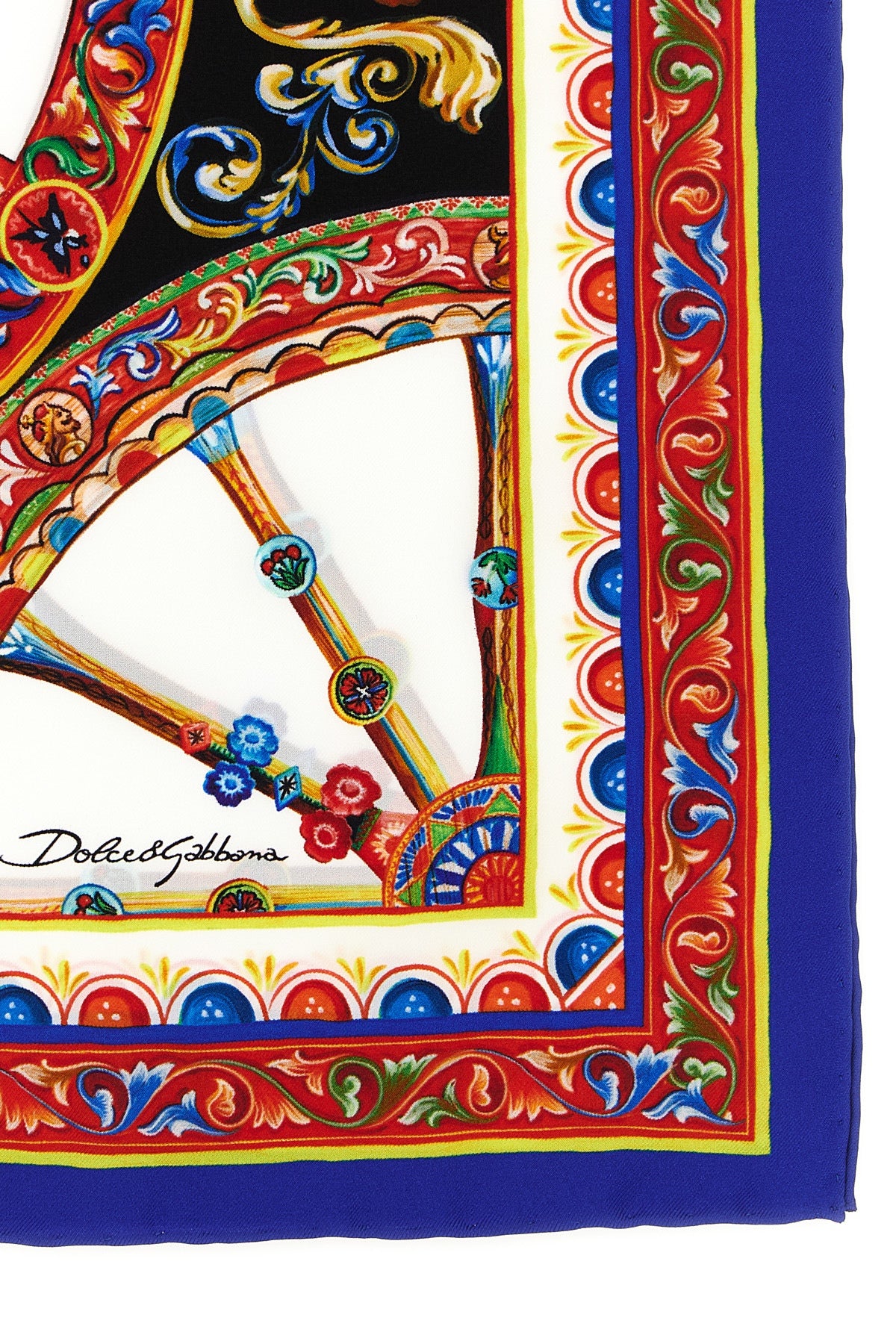 DOLCE amp; GABBANA OS carretto print silk twill scarf