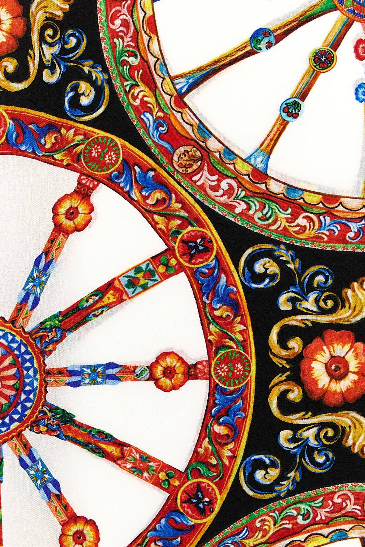 carretto print silk twill scarf