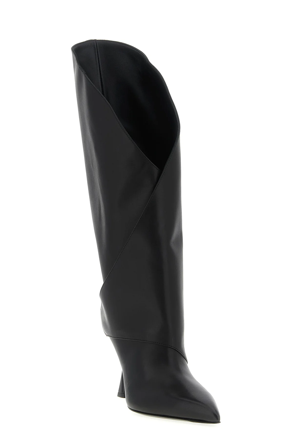 twist calf leather boots