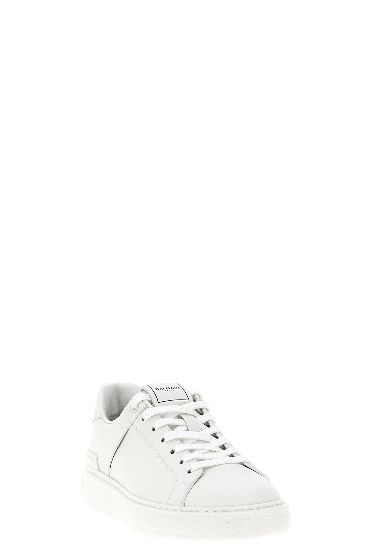 BALMAIN 40 b-court calf leather sneakers