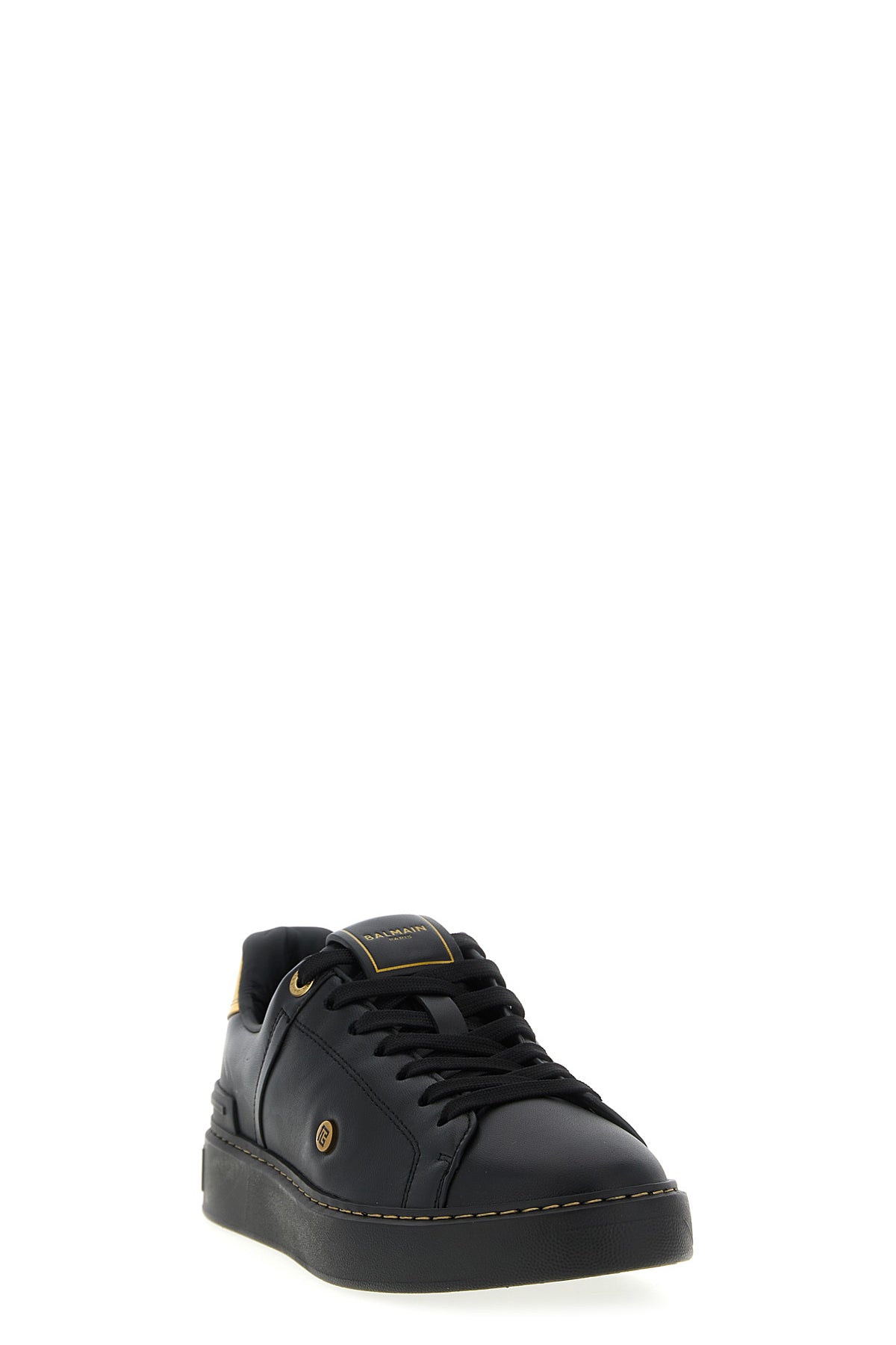 BALMAIN 41 b-court calf leather sneakers