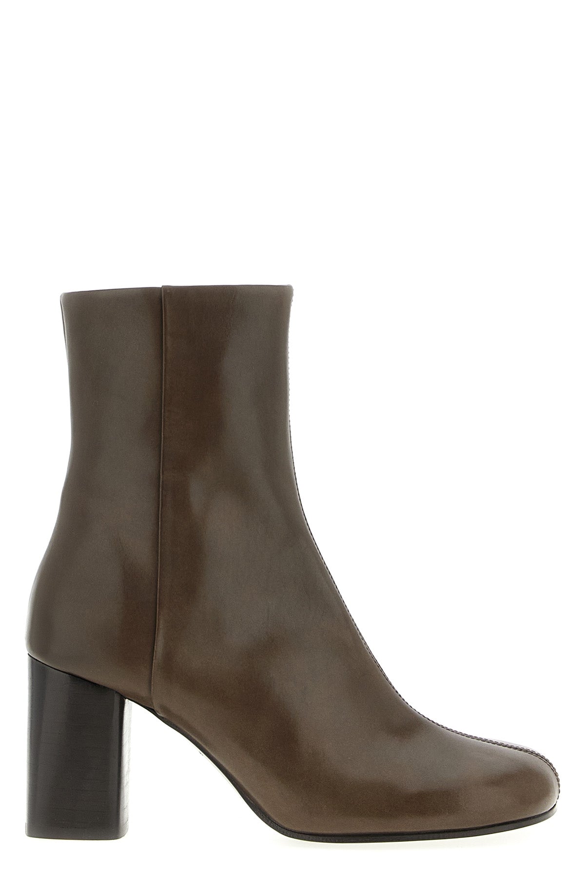 LEMAIRE 40 anatomic ankle boots in polished vegetable-tanned leather