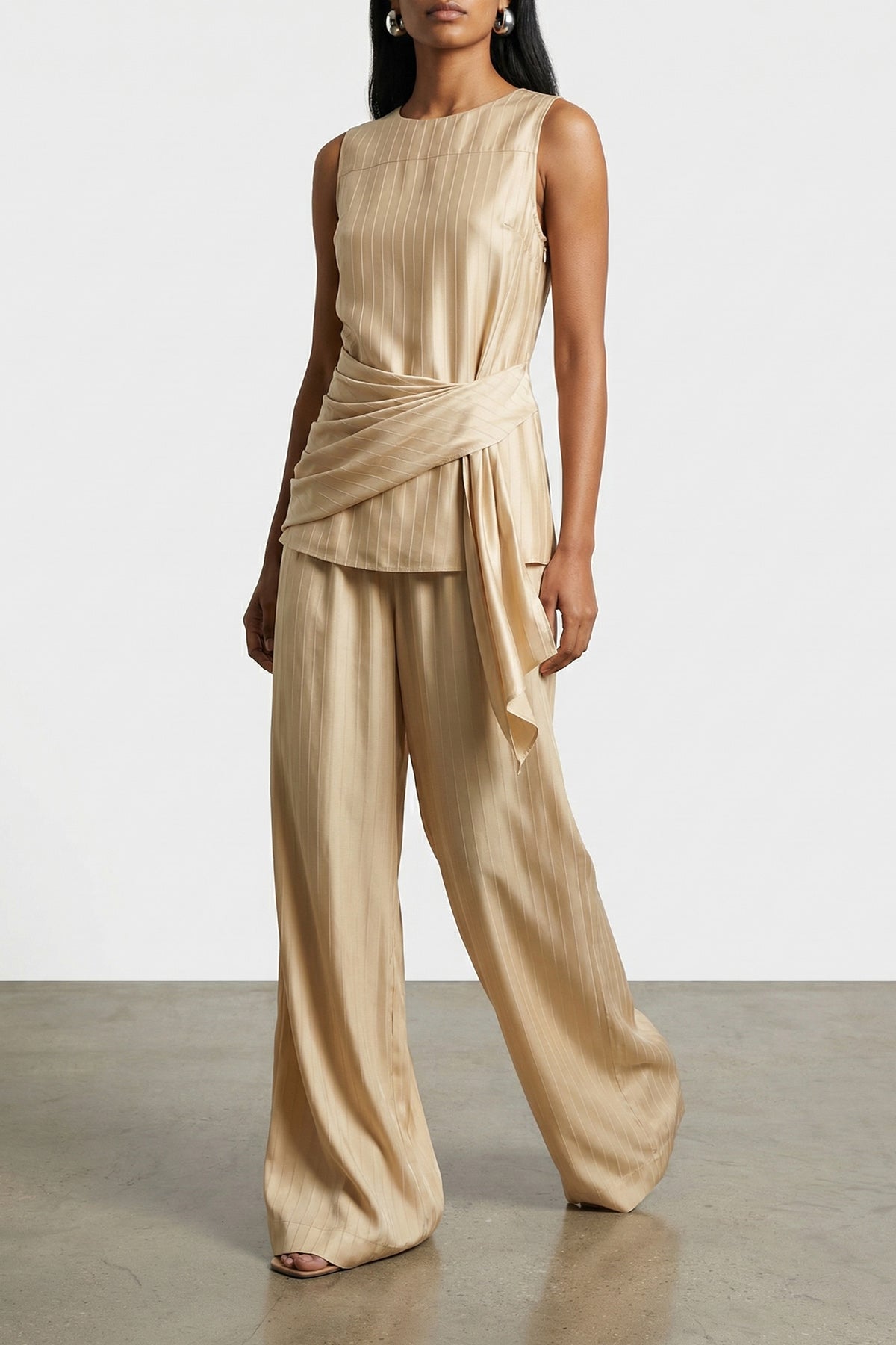 LOULOU DE SAISON M fonda top in silk and viscose blend