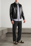 leather blouson treated
