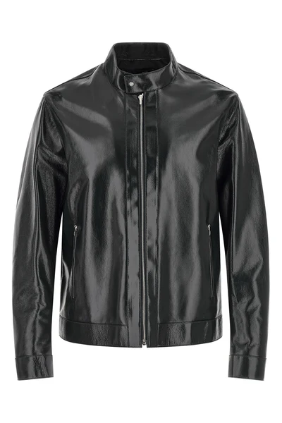 leather blouson treated