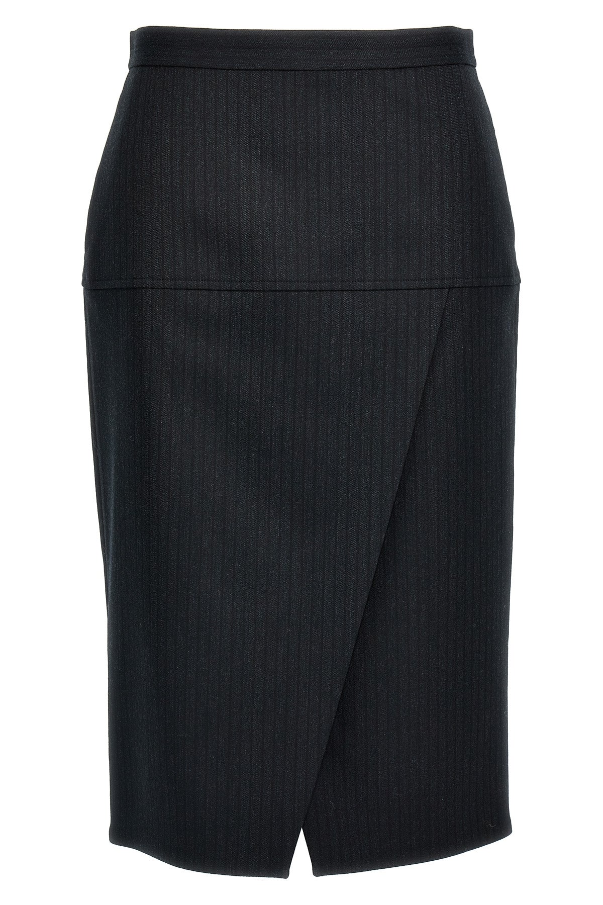 FENDI 42 pinstripe wool skirt