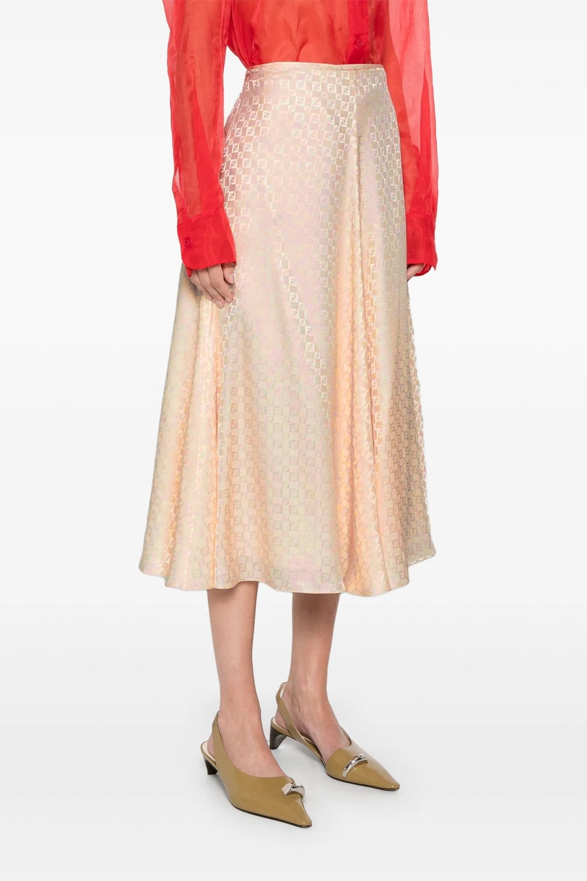 FENDI 42 midi skirt in jacquard silk