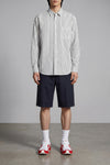 bermuda shorts in herringbone fabric