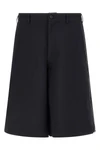 bermuda shorts in herringbone fabric