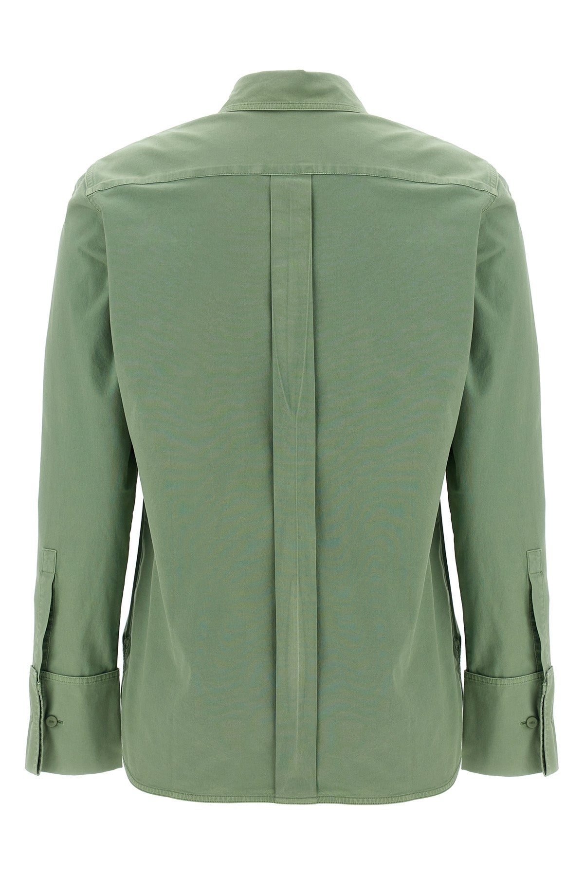 MAX MARA 40 francia shirt in garment-dyed stretch cotton canvas