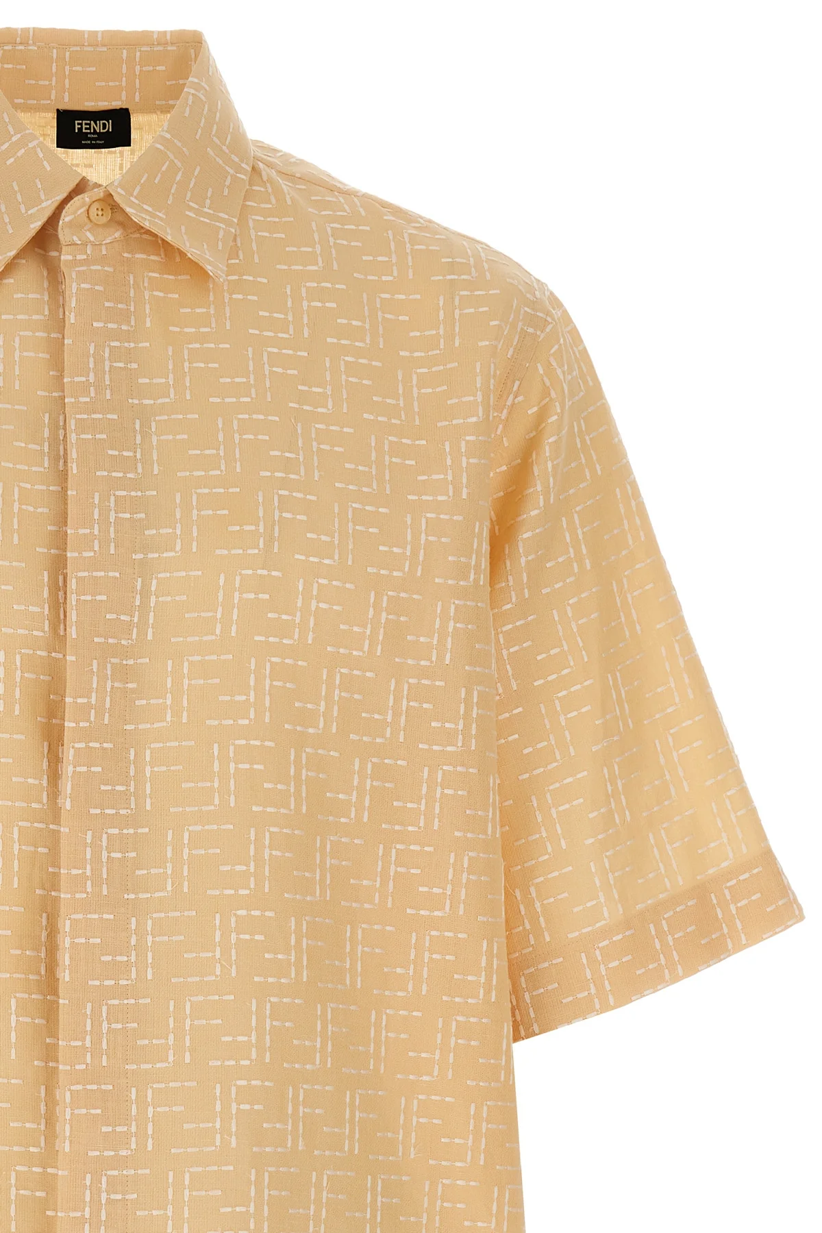 ff linen jacquard shirt