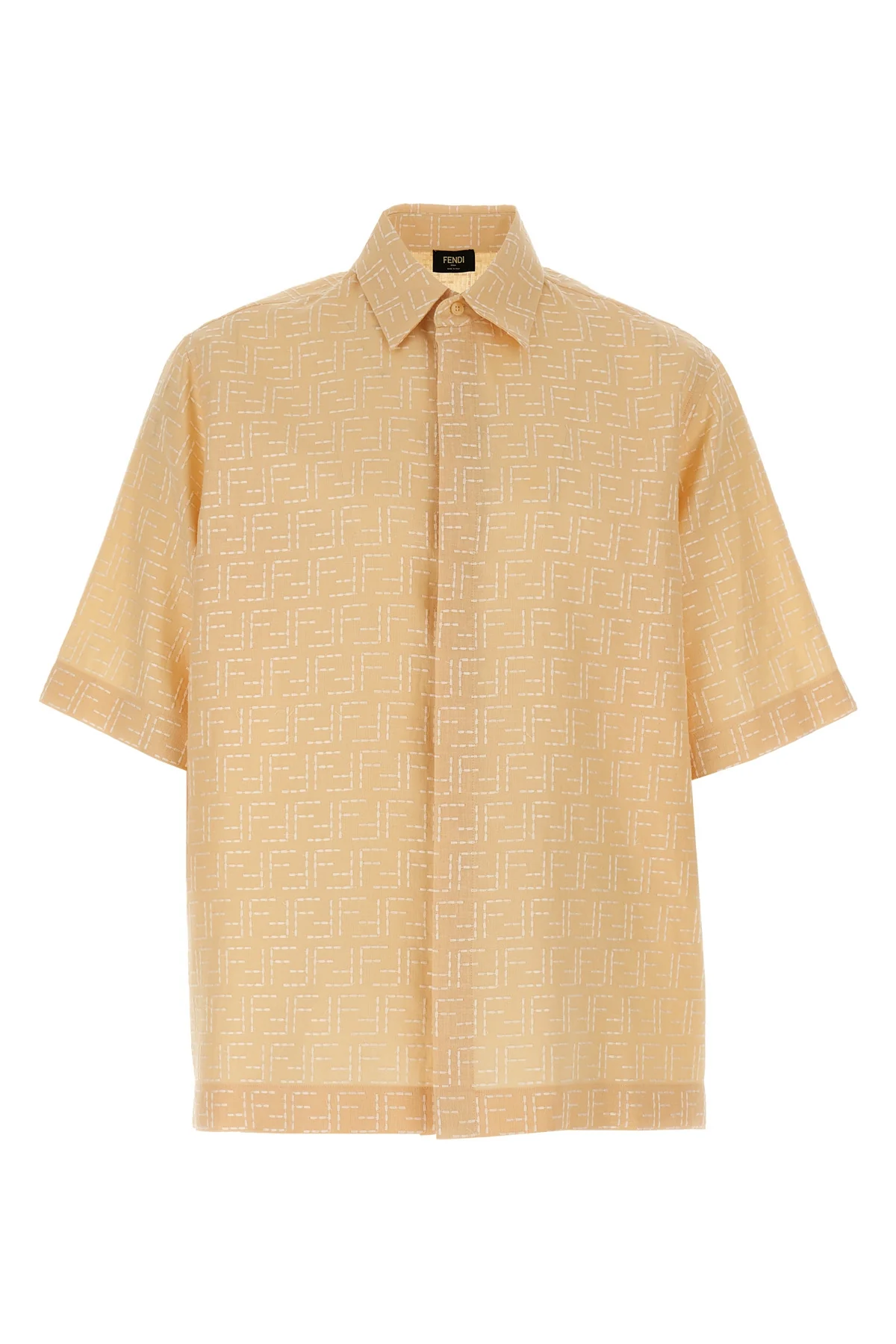 FENDI L ff linen jacquard shirt