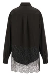pinstripe patterned wool shirt