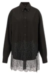 pinstripe patterned wool shirt