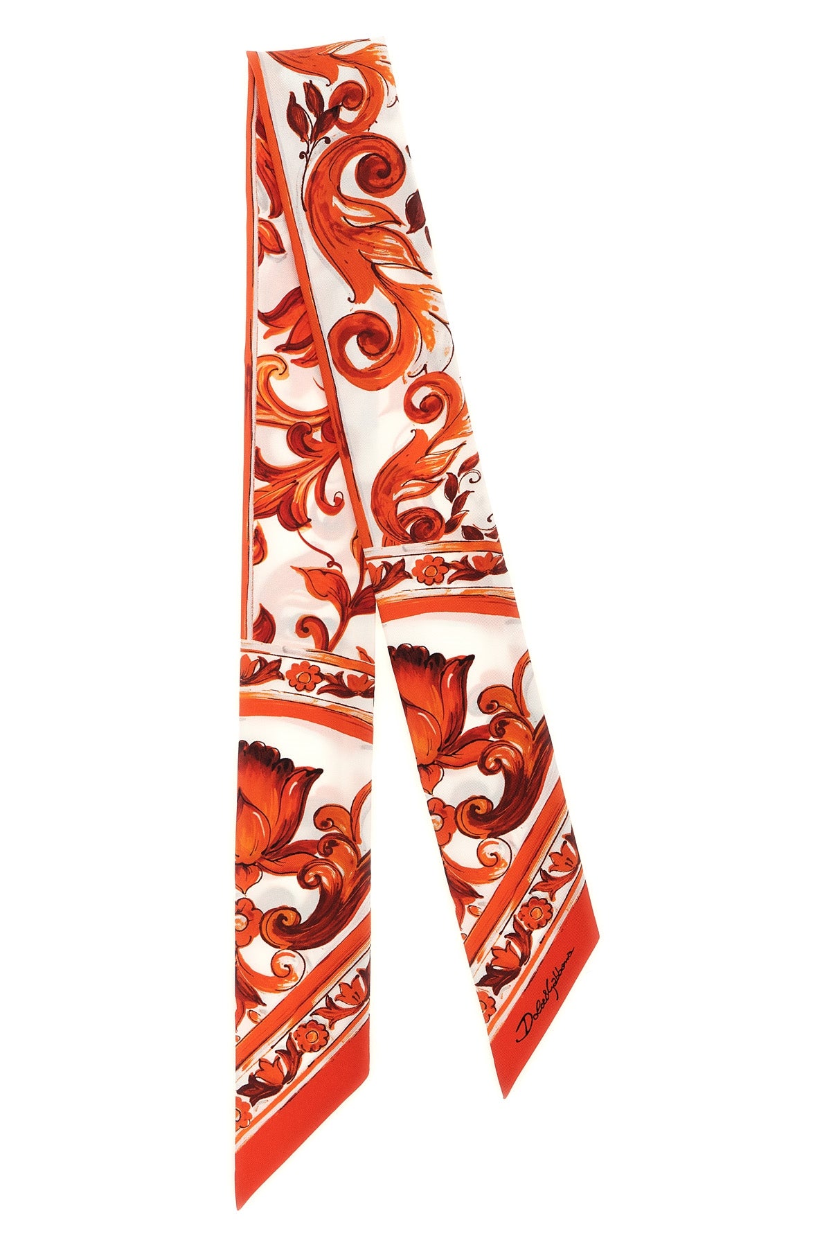 DOLCE amp; GABBANA OS maiolica print silk twill bandeau